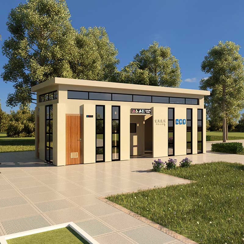 ¿Cómo puede un baño público con estructura de acero ligero mejorar las instalaciones sanitarias modernas y la construcción sostenible?